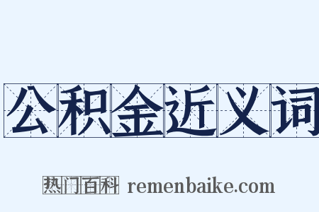 公积金近义词是什么意思的图片
